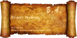 Biach Andrea névjegykártya
